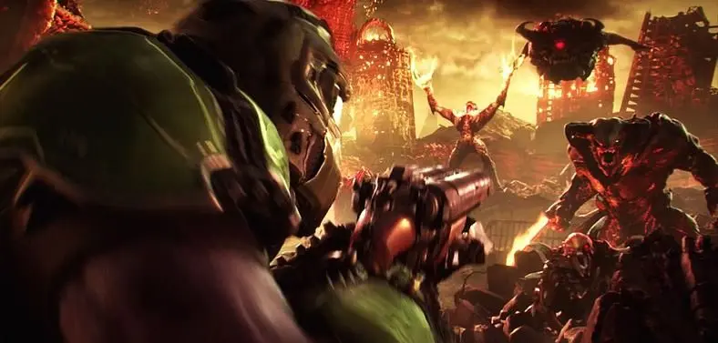 First Doom Eternal Gameplay Shows Off The Shotgun/Grapple Combo You Always Wanted
