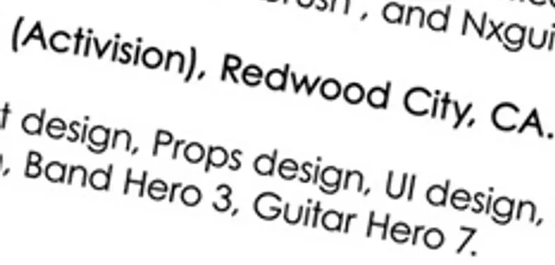 Acti developer's online CV names Guitar Hero 7 and Band Hero 3