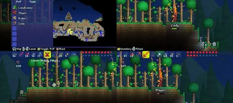 Multiplayer screens for Terraria revealed for PSN, XBLA version