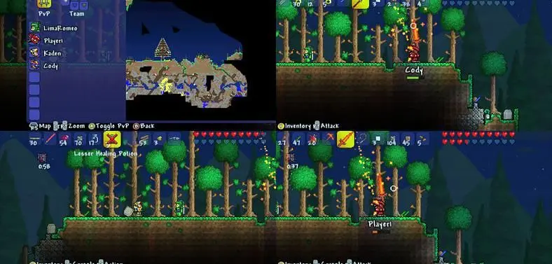 Multiplayer screens for Terraria revealed for PSN, XBLA version