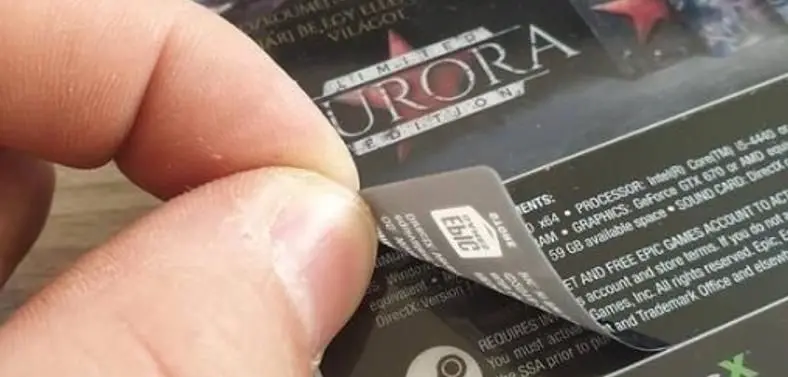 Metro Exodus Aurora Edition Covers Steam Logo with Sticker