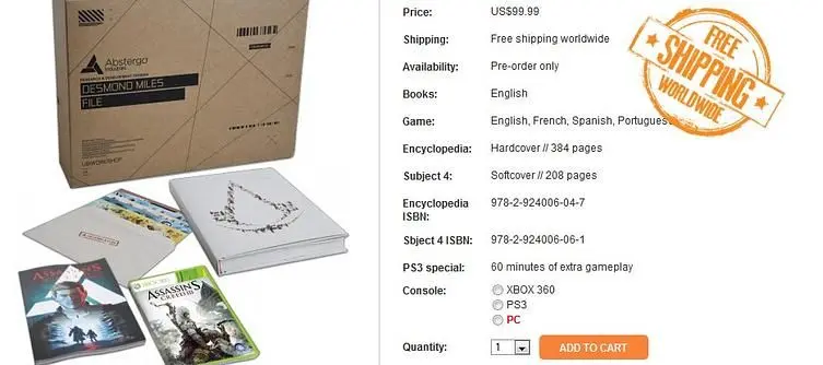 UbiWorkshop Edition of Assassin's Creed 3 coming to PC as well