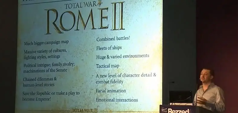 Total War: Rome II and Company of Heroes 2 playable at Rezzed