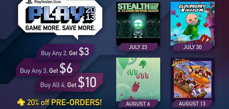 Sony announces summer deals for select PSN games