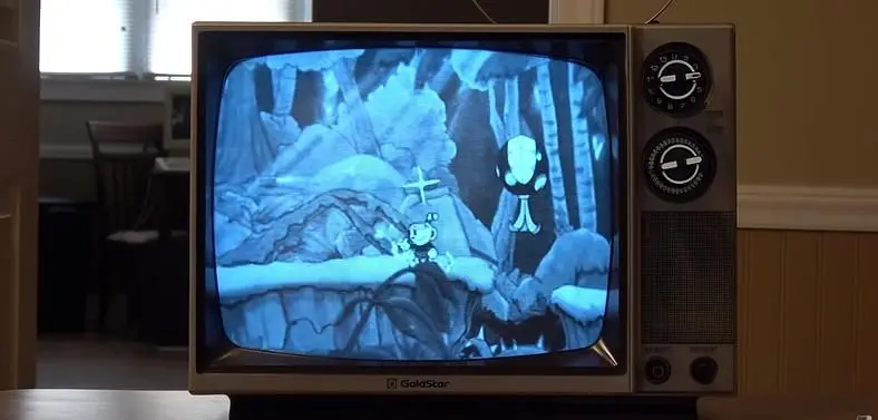 Cuphead Being Played On A Black & White CRT Might Miss The Point, But It Works A Treat