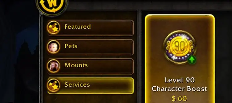 World of Warcraft maintenance reveals 'Level 90 Character Boost' for $60
