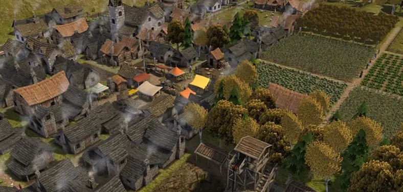 Medieval sandbox city-builder Banished inspired by Anno, Settlers and SimCity