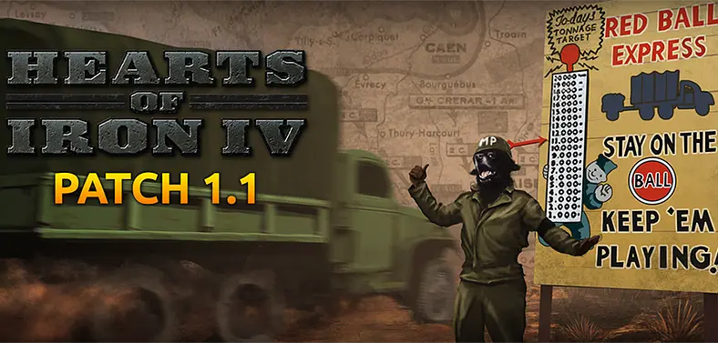 Heart of Irons IV ‘Red Ball Express’ Patch 1.1 has released