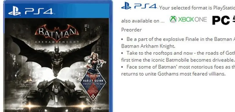 Retailer GAME lists Batman: Arkham Knight the "explosive finale" from Rocksteady [UPDATE]