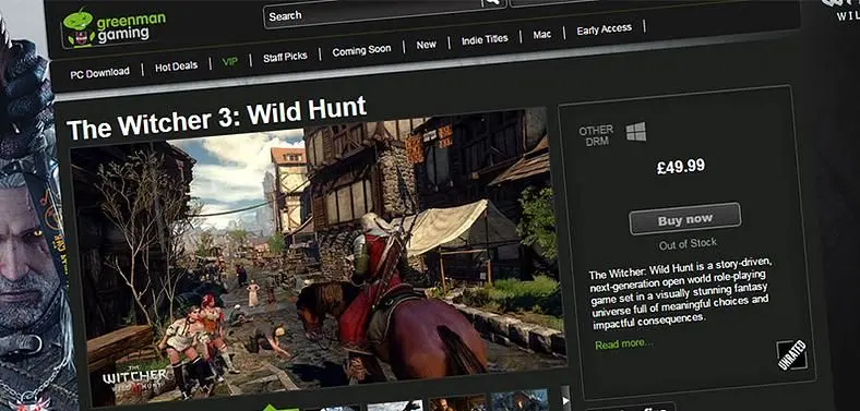 Gamers report 'invalid code' errors with The Witcher 3 keys from Green Man Gaming pre-orders