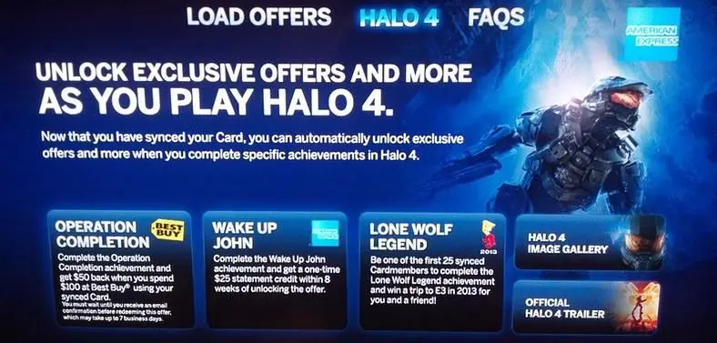Finish Halo 4, get $25 credit on Halo 4 Amex card