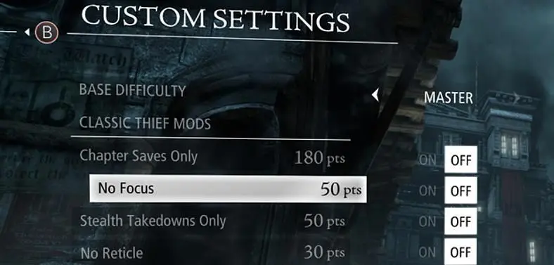 Eidos detail Thief's customisable UI and gameplay, offers 'Iron Man'