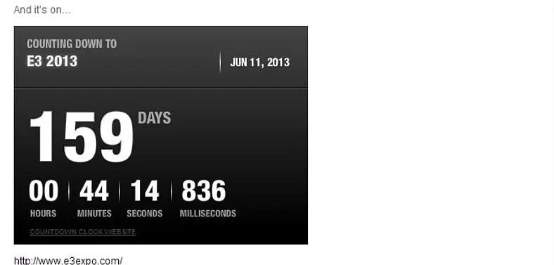 Major Nelson posts countdown to E3 Expo 2013