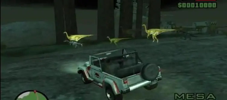 San Andreas transforms into Jurassic Park