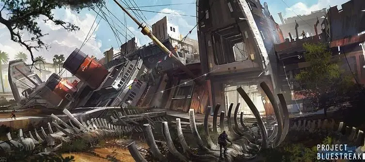 Concept art shows off the arsenal of high-tech weaponry found in Cliff Bleszinski's upcoming Project BlueStreak