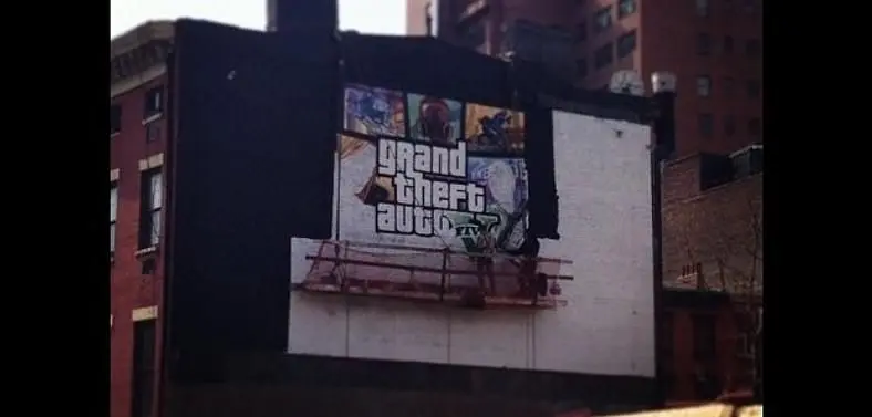 Grand Theft Auto 5 box-art being revealed in New York mural