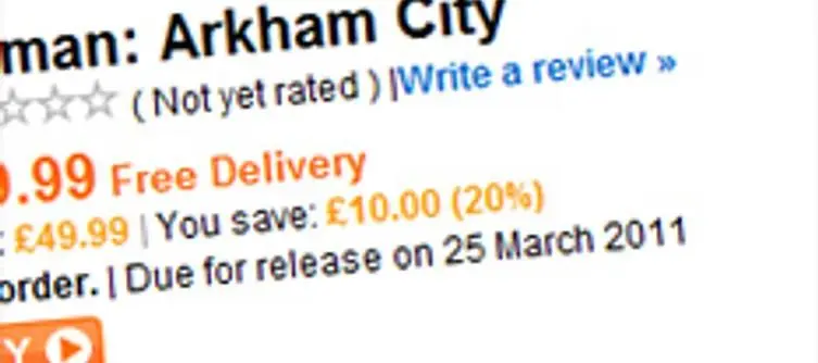 Warner reaffirms Batman: Arkham City "autumn 2011," not March