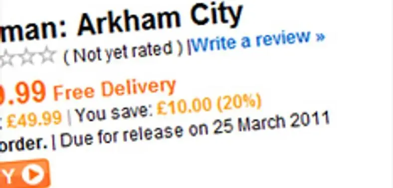 Warner reaffirms Batman: Arkham City "autumn 2011," not March
