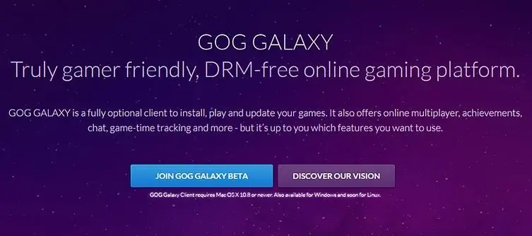 GOG Galaxy Client now in open beta, supports Windows and Mac