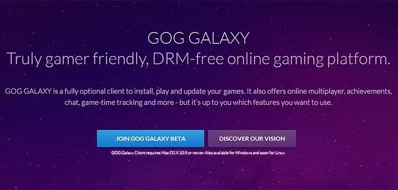 GOG Galaxy Client now in open beta, supports Windows and Mac