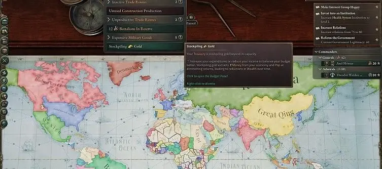 Victoria 3 Stockpiling Gold - Why Full Gold Reserves Aren't Always Good