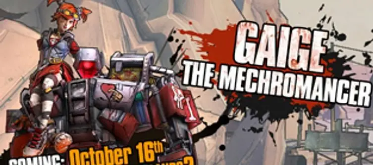 Gaige the Mechromancer out October 16th, free for Borderlands 2 Premium Club