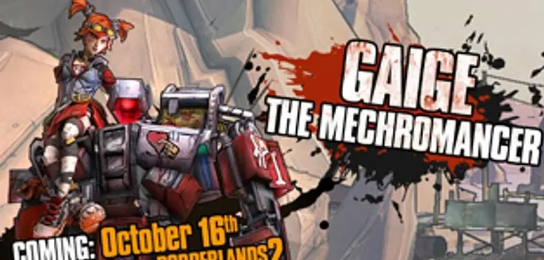 Gaige the Mechromancer out October 16th, free for Borderlands 2 Premium Club