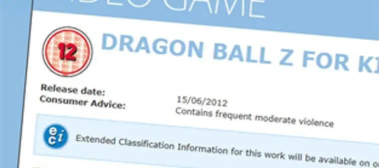 Dragon Ball Z for Kinect rated 12 by BBFC