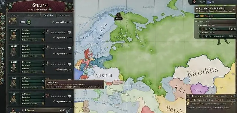 Victoria 3 Religion - Laws and Discriminated Pops