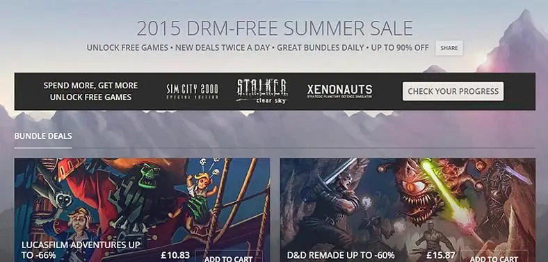 GOG.com launch 2015 DRM-Free Summer Sale, runs until June 21st