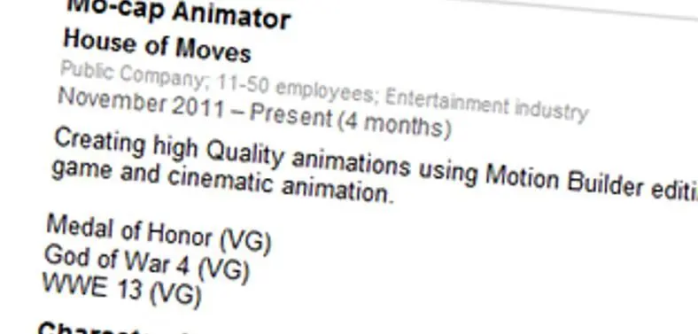 Medal of Honor 2 and God of War 4 on mo-cap devs CV
