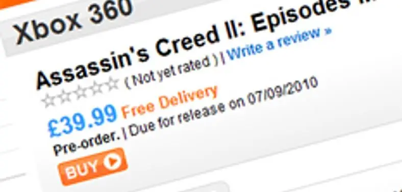 Ubisoft dismissive of retail listings for Assassin's Creed II: Episodes