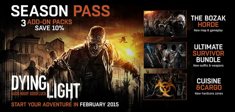 Techland reveals new levels, weapons and outfits are on the way in the Dying Light Season Pass