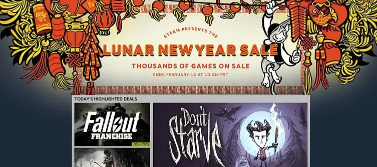 Steam Lunar New Year Sale starts today, ends February 12