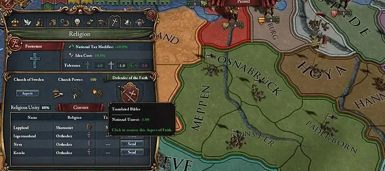 Europa Universalis IV to expand on religious mechanics, Protestanstism gains aspects and Church Power