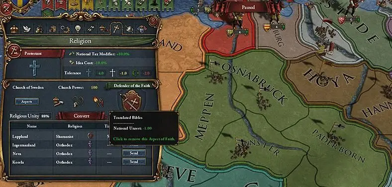 Europa Universalis IV to expand on religious mechanics, Protestanstism gains aspects and Church Power