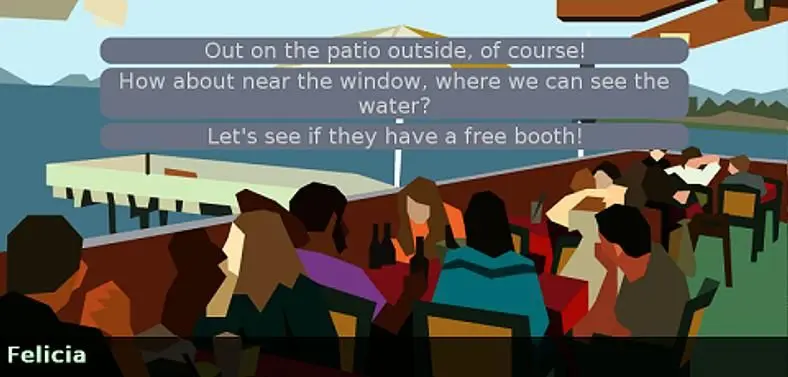 Indie game Save the Date the first dinner conversation adventure game