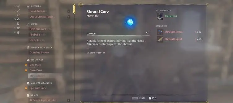 How to find Shroud Cores in Enshrouded 