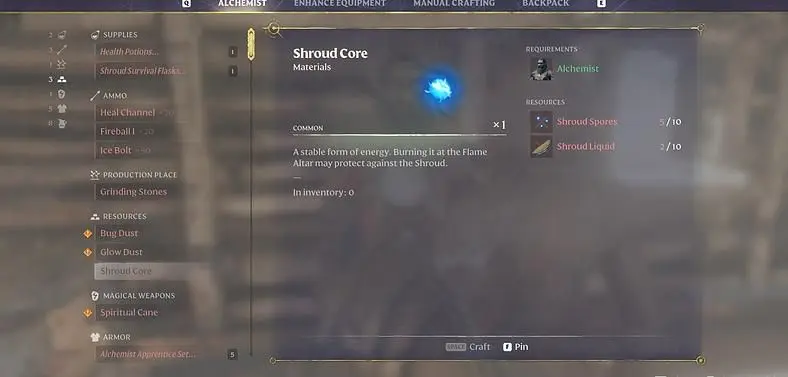 How to find Shroud Cores in Enshrouded 