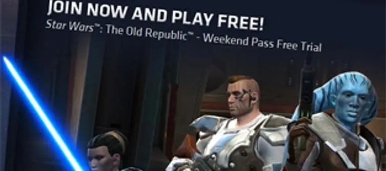 Free weekend for Star Wars: The Old Republic, available to first-timers