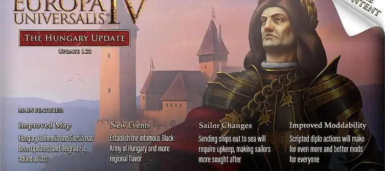 Around 20 New Events Are Planned For The Europa Universalis IV 1.21 'Hungary Update'