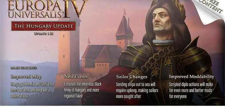 Around 20 New Events Are Planned For The Europa Universalis IV 1.21 'Hungary Update'