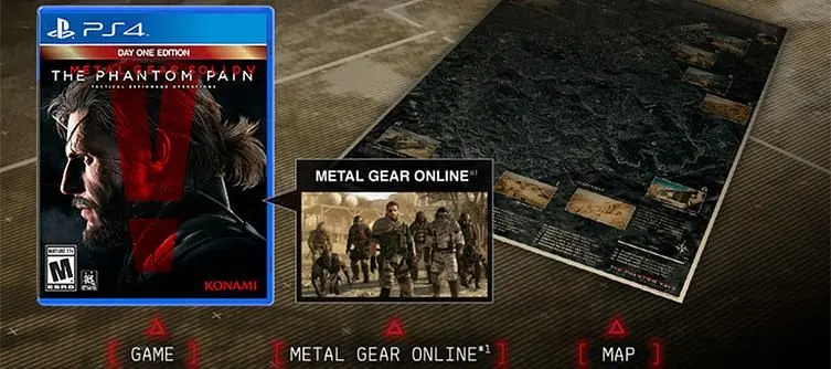 Metal Gear Solid 5: The Phantom Pain box art missing 'A Hideo Kojima Game' and Kojima Productions logo
