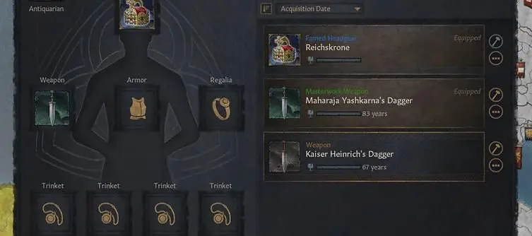 Crusader Kings 3: Royal Court's Inventory System Helps Keep Your Artifacts Neatly Organized