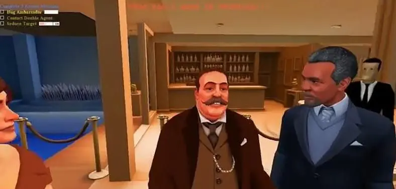 Chris Hecker debuts new SpyParty artwork in action