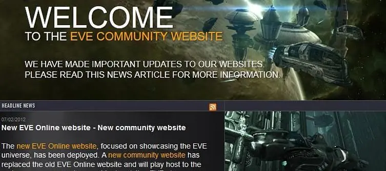 EVE Online gets site redesign, adds orientation video