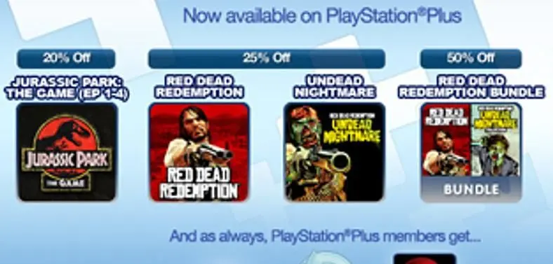 US PlayStation Store gets Jurassic Park: The Game, Red Dead Redemption sale