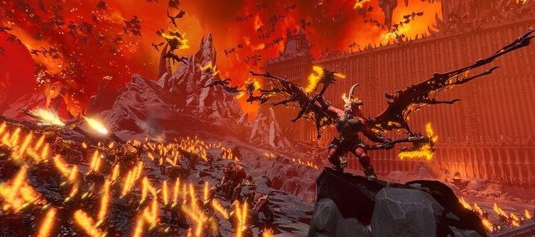 Skarbrand Leads the Daemons of Khorne in Total War: Warhammer 3