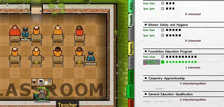Prison Architect Alpha 18 introduces 'reform programs' for rehabilitation, tasers