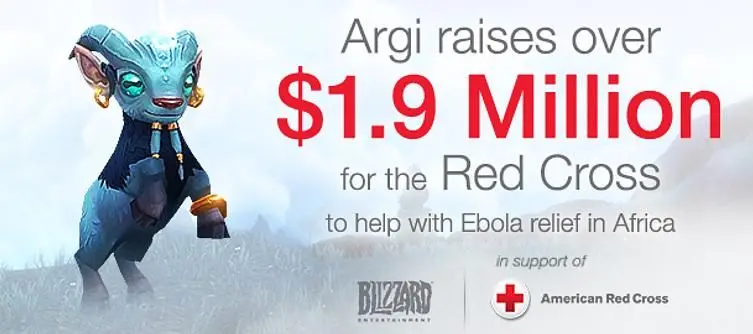 World of Warcraft community's "overwhelming generosity" raises $1.9 million for Ebola relief